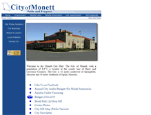 Tablet Screenshot of cityofmonett.com
